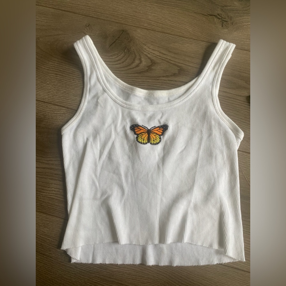brandy melville butterfly tank top